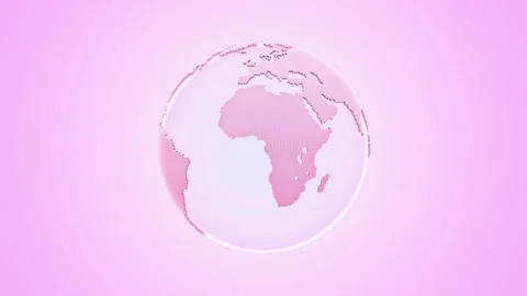 Pink earth globe minimal concept. Elements related to Eco system. 動画素材 302949900