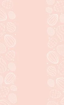 Pink Easter background with holiday elements - Vector Illustrazione stock