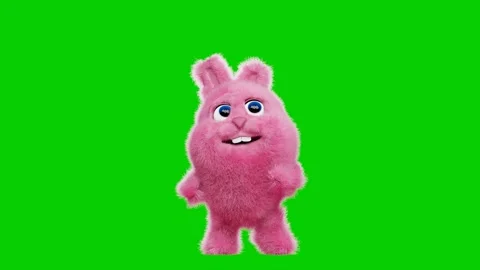 Pink Easter bunny dancing on green screen 스톡 동영상 267622502