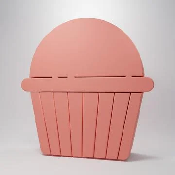 Pink Easter cake icon isolated on pink background. Happy Easter. Minimalism.. Stock Illustration