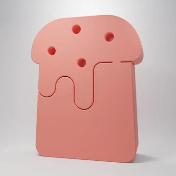 Pink Easter cake icon isolated on pink background. Happy Easter. Minimalism.. Stock Illustration