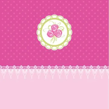 Pink easter card vector illustration Stock Illustration