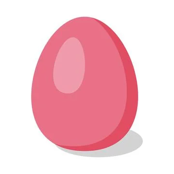 Pink Easter Egg. Cartoon flat style Vector illustration Stock Illustration