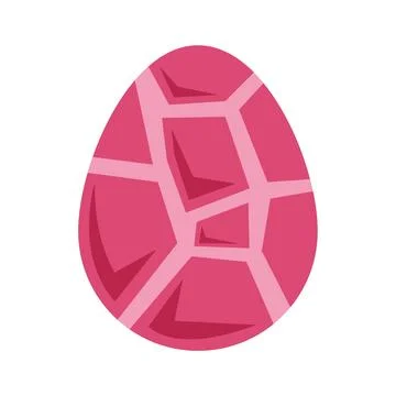 Pink easter egg with geometric cracked pattern 스톡 일러스트
