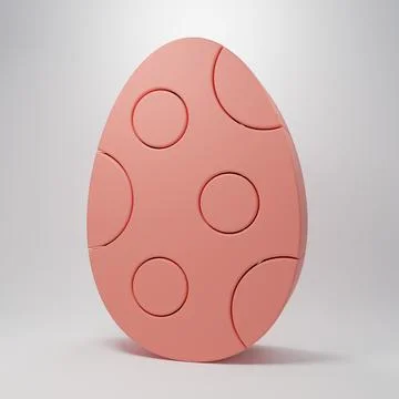 Pink Easter egg icon isolated on pink background. Happy Easter. Minimalism .. Stock Illustration