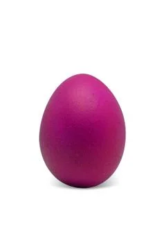 Pink easter egg isolated on white background Stock Photos