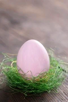 Pink easter egg Foto stock