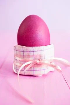 Pink Easter egg Stock Photos