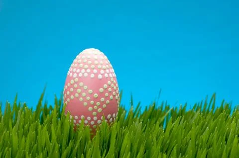 Pink Easter egg Foto stock