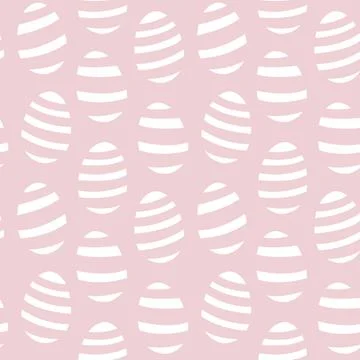 Pink Easter Egg Seamless Pattern Background Stock Illustration