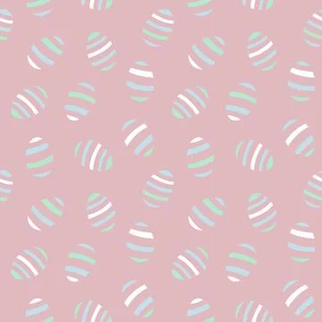 Pink Easter Egg Seamless Pattern Background Stock Illustration