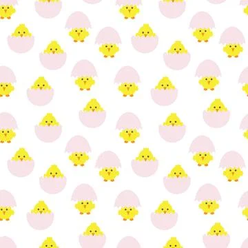 Pink Easter Egg Seamless Pattern Background Stock Illustration