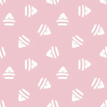 Pink Easter Egg Seamless Pattern Background Stock Illustration