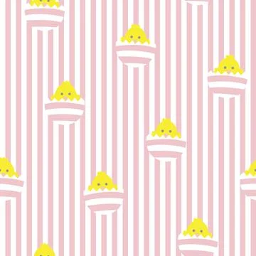 Pink Easter Egg Seamless Pattern Background 스톡 일러스트