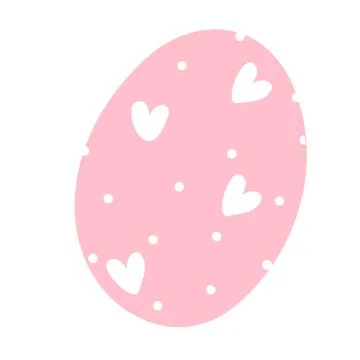 Pink Easter Egg vector illustration for decor Stock Illustration