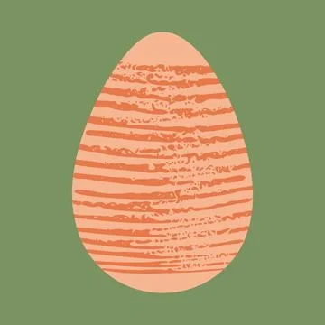 Pink Easter egg vector illustration. Modern textured egg shape decorated with Stock Illustration