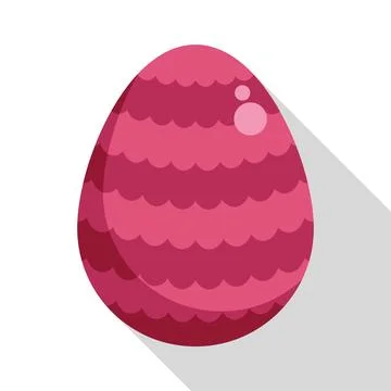 Pink easter egg with wavy stripes celebrating spring holidays Illustrazione stock