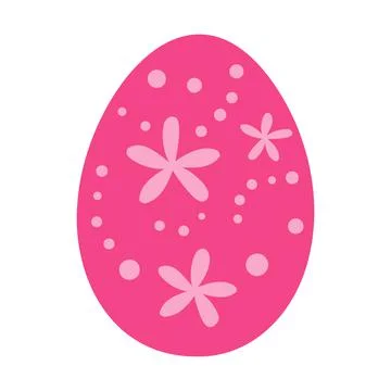 Pink Easter Egg wtth ornament vector illustration Stock Illustration