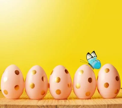 Pink easter eggs. Background with easter eggs. Stock Photos