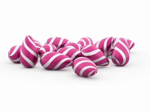 Pink easter eggs concept rendered Stock Illustration