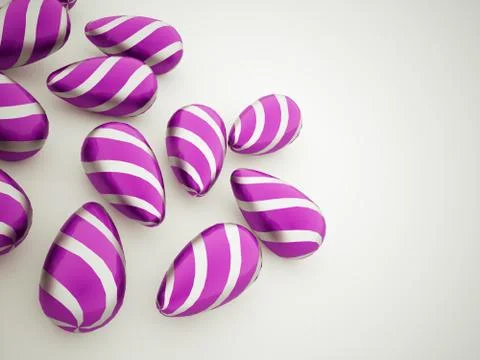 Pink easter eggs concept rendered Stockillustratie