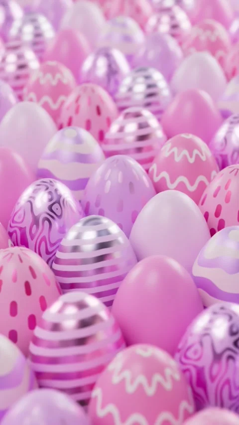 Pink Easter eggs. Easter looping background Stock Footage 330491218
