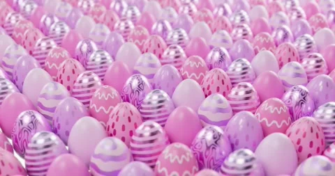 Pink Easter eggs. Easter looping background Stock Footage 330491259