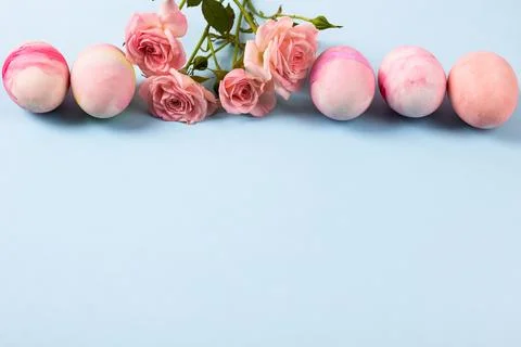 Pink Easter eggs Stock Photos
