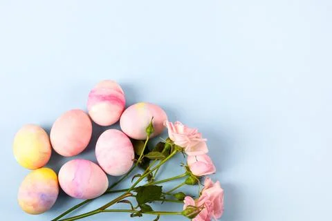 Pink Easter eggs Stock Photos