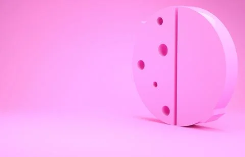 Pink Eclipse of the sun icon isolated on pink background. Total sonar eclipse Stock Illustration