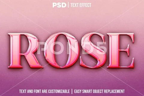 Pink editable text effect PSD photoshop format PSD 模板