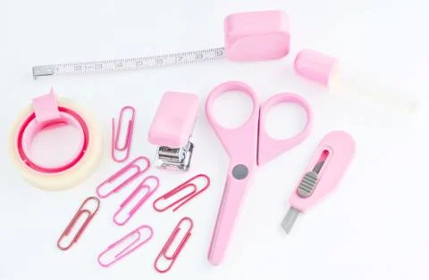 Pink educatoin tools Stock Photos