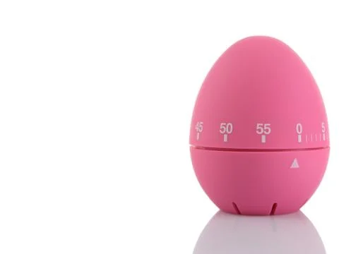 Pink egg timer Foto stock