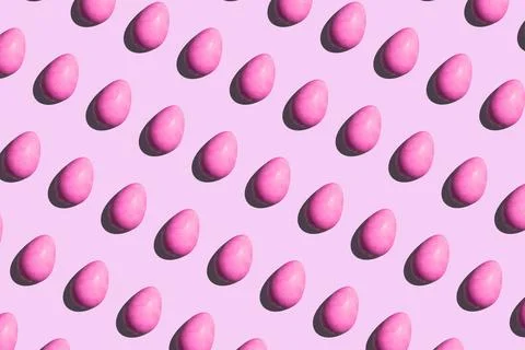 Pink eggs easter illustration print Stock Photos