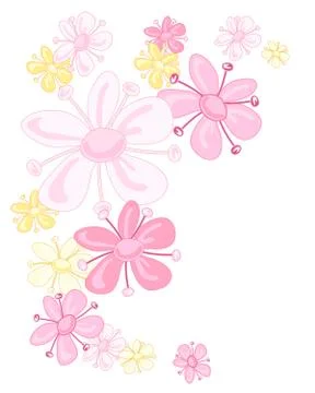 Pink elderflower Stock Illustration