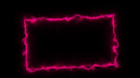 Pink Electric Animated Border Black Background 4k Stock Footage 314101154