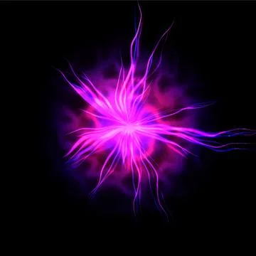 Pink electric discharge - computer generated abstract background Stock Illustration