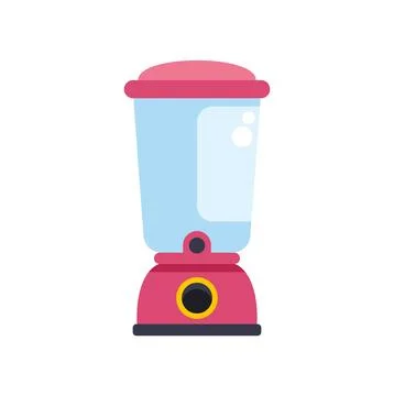 Pink electric kitchen blender preparing drinks icon Stock Illustration