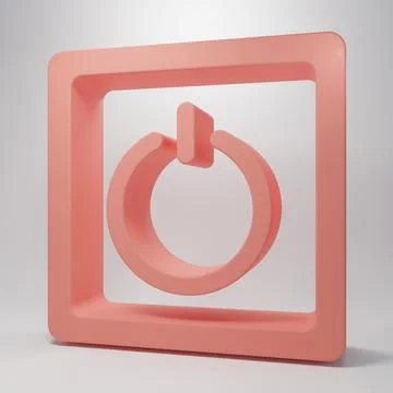 Pink Electric light switch icon isolated on pink background. On and Off ico.. イラスト素材