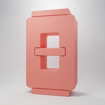 Pink Electric light switch icon isolated on pink background. On and Off ico.. イラスト素材