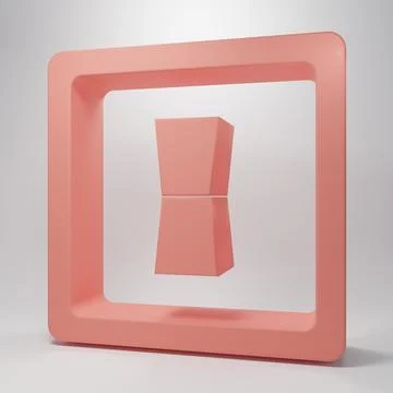 Pink Electric light switch icon isolated on pink background. On and Off ico.. 스톡 일러스트