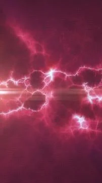 Pink electric plasma wave with glowing sparks and lens flare on dark magent.. Stock Illustration
