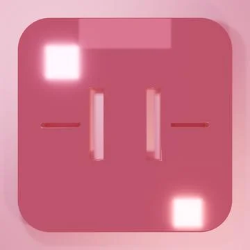 Pink Electrolytic capacitor icon isolated on pink background. Minimalism co.. Stock Illustration