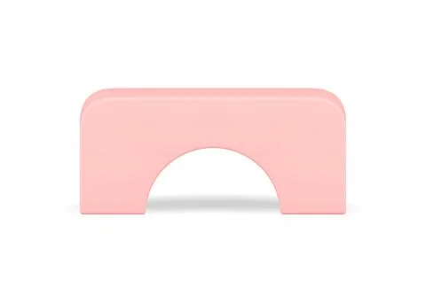 Pink elegant arch rectangular smooth geometric shape product presentation b.. Stock Illustration