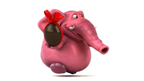 Pink elephant - 3D Animation Stock Footage 73857099