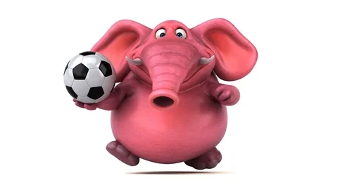 Pink elephant - 3D Animation Stock Footage 73965028