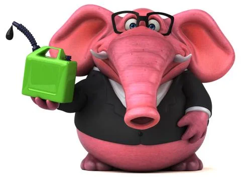 Pink elephant - 3D Illustration Stock Illustration