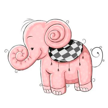 Pink Elephant Stock Illustration