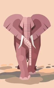 Pink elephant Stock Illustration