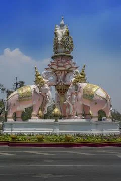 Pink Elephant Statue Stock Photos
